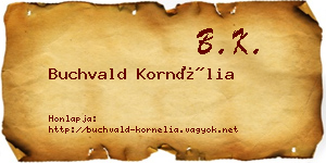 Buchvald Kornélia névjegykártya