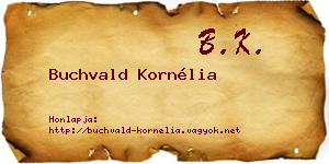 Buchvald Kornélia névjegykártya